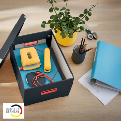 Alternative view of CUTIE DEPOZITARE CU CAPAC SI MANER PLIABILA GRI ANTRACIT COSY LEITZ