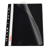 DOSAR PLASTIC CU SINA SI MULTIPERFORATII NEGRU 10/SET ESSELTE