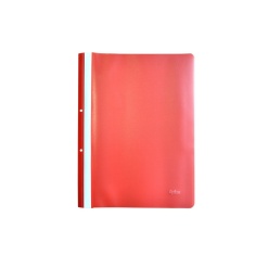 Alternative view of Dosar plastic PP cu sina, cu gauri, grosime 120/180 microni, 10 buc/set, Optima - rosu