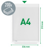 FOLIE PROTECTIE A4 BURDUF 20MM 10/SET JUMBO LEITZ - imagine 3