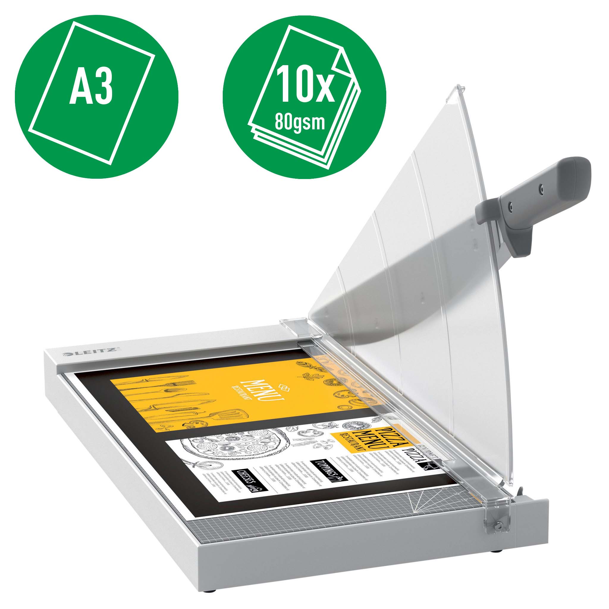 GHILOTINA CU PARGHIE HOME-OFFICE PRECISION A3 346MM 10COLI LEITZ - imagine 3