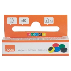MAGNETI WHITEBOARD 13MM 10/SET NOBO
