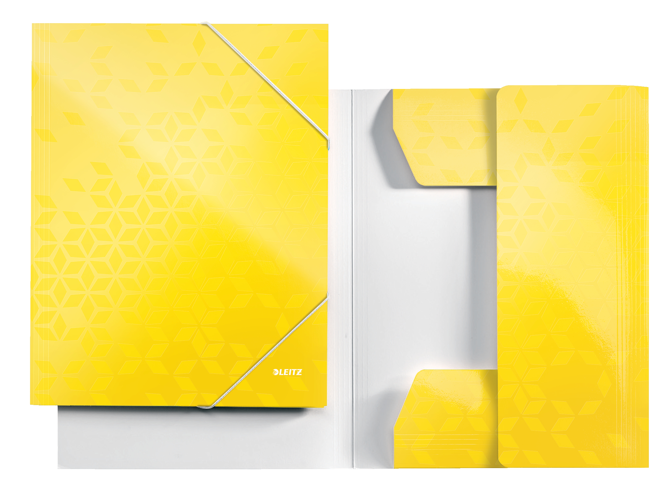 MAPA CARTON CU ELASTIC GALBENA WOW LEITZ - imagine 3