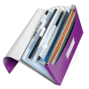 MAPA PLASTIC 6 COMPARTIMENTE MOV METALIZAT TIP PROIECT WOW LEITZ - imagine 3
