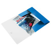 MAPA PLASTIC CU ELASTIC ALBASTRU METALIZAT WOW LEITZ - imagine 2