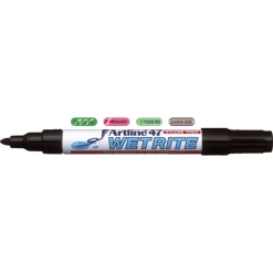 Alternative view of Marker ARTLINE 47, pentru suprafete umede, corp metalic, varf rotund 1.5mm - negru