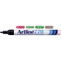 Alternative view of Marker ARTLINE 770, pentru pachete congelate, corp metalic, varf rotund 1.0mm - negru