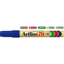 Alternative view of Permanent marker ARTLINE 70, corp metalic, varf rotund 1.5mm - albastru
