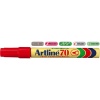 Permanent marker ARTLINE 70, corp metalic, varf rotund 1.5mm - rosu - imagine 2
