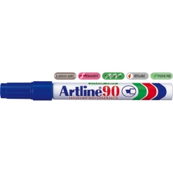 Alternative view of Permanent marker ARTLINE 90, corp metalic, varf tesit 2.0-5.0mm - albastru
