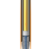 PIX CU GEL CU MECANISM 0.5MM ALBASTRU CORP VERDE NUSIGN DELI - imagine 4