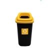 Cos plastic reciclare selectiva, capacitate 28l, PLAFOR Sort - negru cu capac galben - plastic - imagine 2