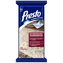 Alternative view of Servetele umede pentru suprafete din piatra, ceramica, marmura, granit, 16 buc/pachet, Presto