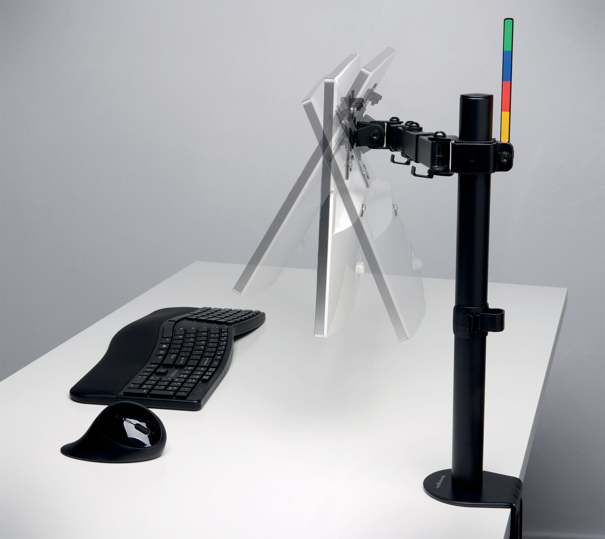 SUPORT MONITOR SMARTFIT BRAT AJUSLABIL NEGRU KENSINGTON - imagine 3