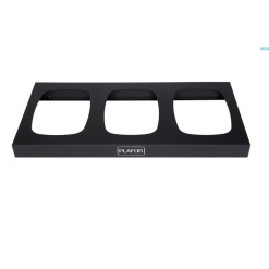 Alternative view of Suport metalic pentru 3 cosuri reciclare selectiva (3 x 45L), 102 x 40.5 x h13cm, PLAFOR Sort