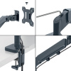 SUPORT MONITOR 2 BRATE GRI CARBUNE LEITZ - imagine 5