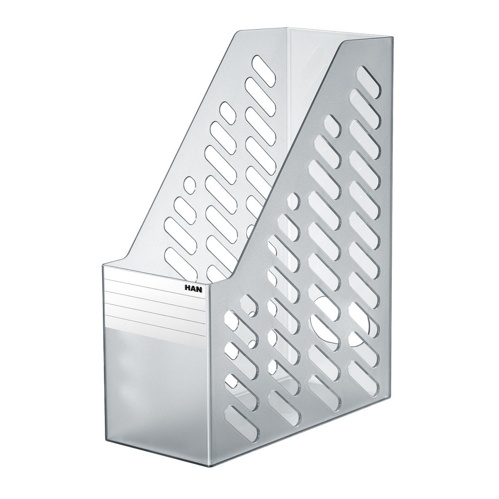 Suport vertical plastic pentru cataloage HAN Klassik XXL - transparent gri - imagine 2