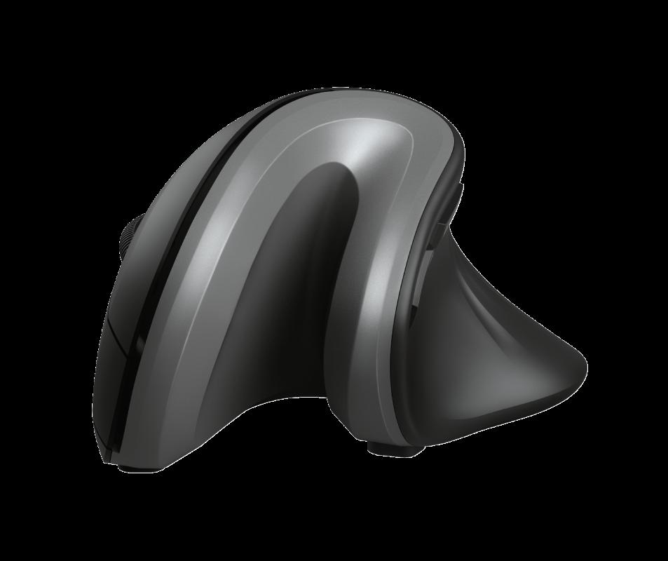 MOUSE TRUST, "Verro Ergonomic", PC sau NB, wireless, 2.4GHz, optic, 1600 dpi, butoane/scroll 6/1, buton selectare viteza, negru, "TR-23507" (timbru verde 0.18 lei) - imagine 2