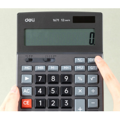 Alternative view of CALCULATOR BIROU 12DIG 1671 DELI