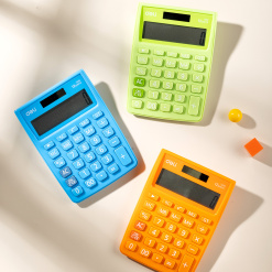 Alternative view of CALCULATOR BIROU 12DIG ALB-PORTOCALIU 1238 DELI