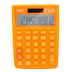 CALCULATOR BIROU 12DIG ALB-PORTOCALIU 1238 DELI