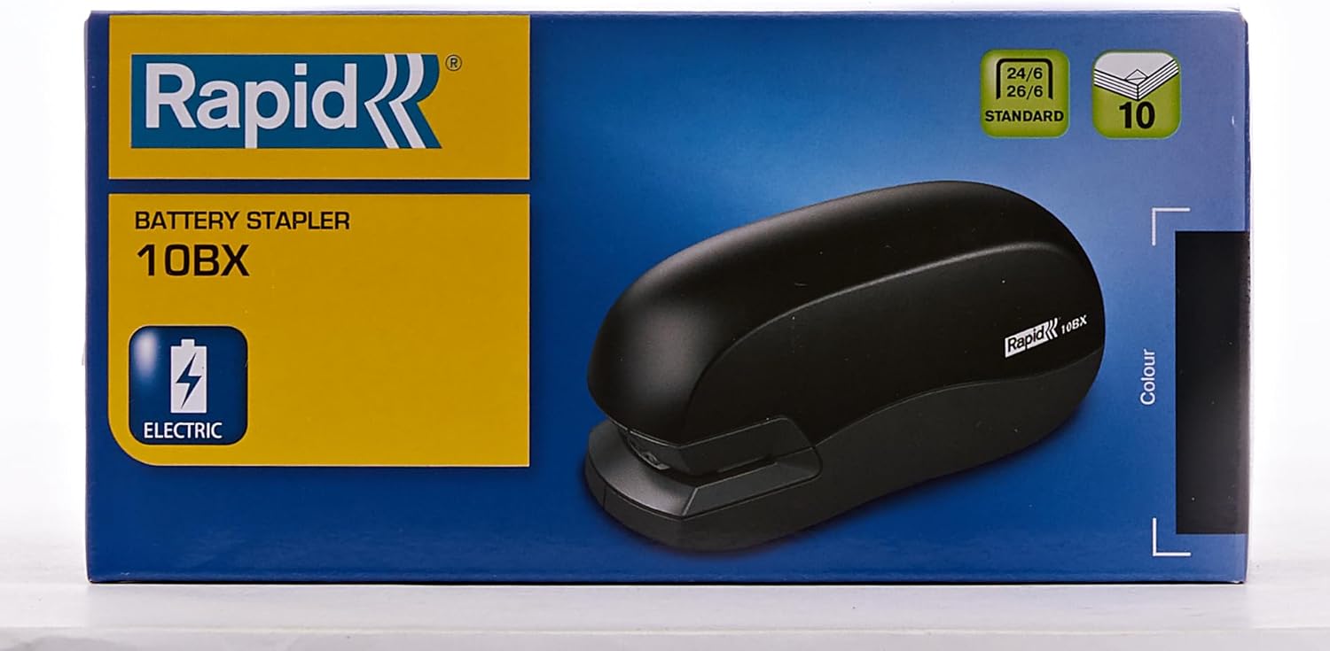 CAPSATOR ELECTRIC 10 COLI 24/6 26/6 FIXATIV 10BX NEGRU RAPID - imagine 4