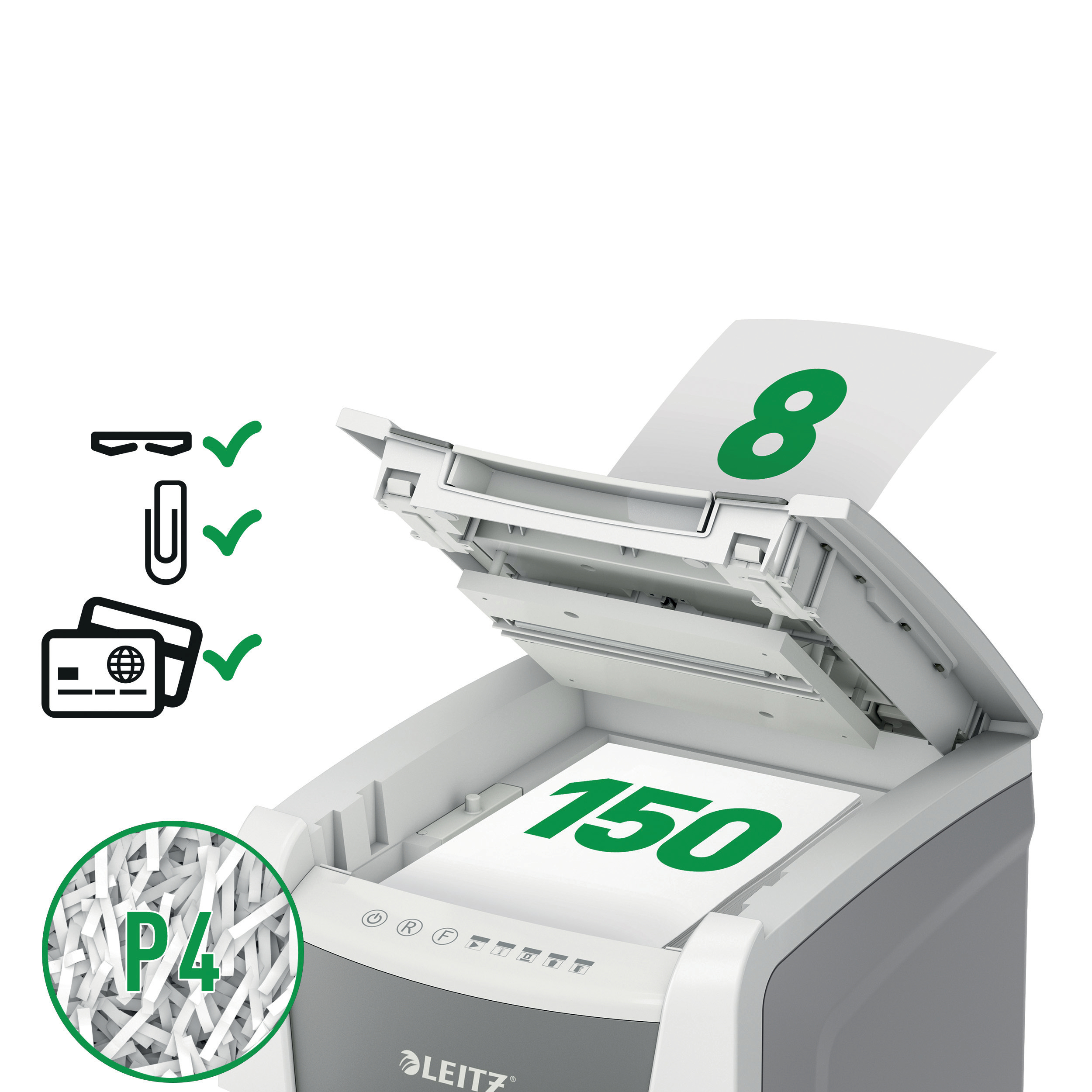 DISTRUGATOR AUTOMAT DOC IQ OFFICE CROSS-CUT 150 COLI P4 LEITZ - imagine 2