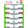 ETICHETE SCOLARE 30/SET MASINI DE CURSE TLS-749 TANEX