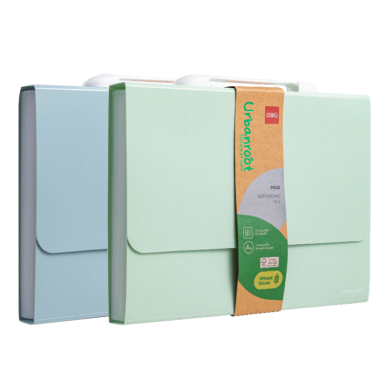SERVIETA MATERIAL ECO DIN FIBRE DE GRAU CU MANER 13 COMPARTIMENTE CULORI ASORTATE DELI - imagine 2