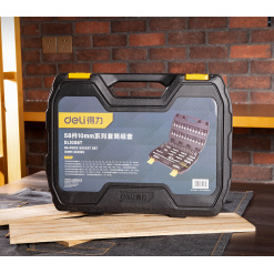 Alternative view of TRUSA CHEI TUBULARE CU CLICHET + BITI 58 PIESE DELI