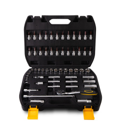 TRUSA CHEI TUBULARE CU CLICHET + BITI 58 PIESE DELI