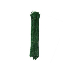 Accesorii creatie - sarma plusata, verde, cu sclipici, set 25 buc, Colorarte