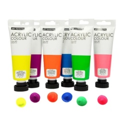 Culori acrilice Magi-Wap Art Rangers, 75ml, culori neon, FEA75T