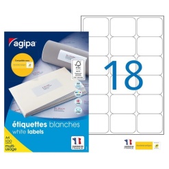 Alternative view of Etichete autocolante Agipa 114007, 72/A5, 16x22mm, alb, set 16 coli (1152 etichete)