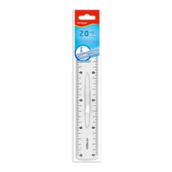Rigla Keyroad KR970953-15, 15cm, plastic, transparent, blister