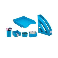 Set birou Ark 1397, 6 piese, plastic, negru