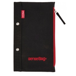 ETUI SenseBag cu fermoar si perforatii negru