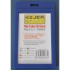 Suport PP-PVC rigid, pentru ID carduri, 91x128mm, vertical, KEJEA - albastru