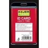Suport PP-PVC rigid, pentru ID carduri, 128x91mm, orizontal, KEJEA - rosu