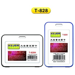 Suport PP water proof snap type, pentru carduri, 78x109mm, vertical, 10 buc/set, KEJEA -negru