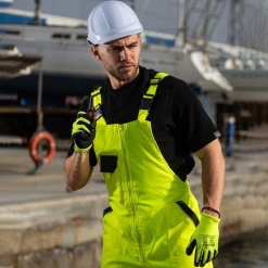 Casca de protectie ventilata STENSO, albastra, cu rotita de fi