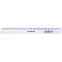 Rigla din plastic transparent, 20cm, DONAU