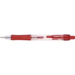 Pix cu gel, mecanism retractabil, rubber grip, 0.5 mm, cerneala rezistenta la apa, DONAU - rosu