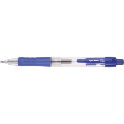 Pix cu gel, mecanism retractabil, rubber grip, 0.5 mm, cerneala rezistenta la apa, DONAU - albastru