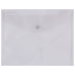 Mapa PP protectie documente A5 landscape, inchidere cu capsa, 10/set, DONAU - fumuriu