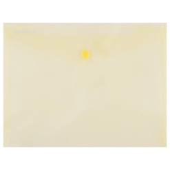 Mapa PP protectie documente A5 landscape, inchidere cu capsa, 10/set, DONAU - galben transparent