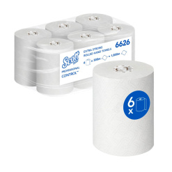 Rola prosop autocut Kimberly-Clark Scott Control Airflex, alb, 1 strat, 300 m, 6 role/bax