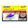 Buzunar PVC, pentru ID carduri, 105x74mm, orizontal, 10 buc/set, KEJEA - margine transp. color