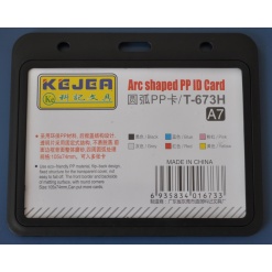 Suport PP tip arc, pentru carduri, 105x74mm, orizontal, 5 buc/set, KEJEA - negru