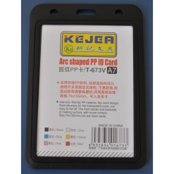 Suport PP tip arc, pentru carduri, 74x105mm, orizontal, 5 buc/set, KEJEA - negru
